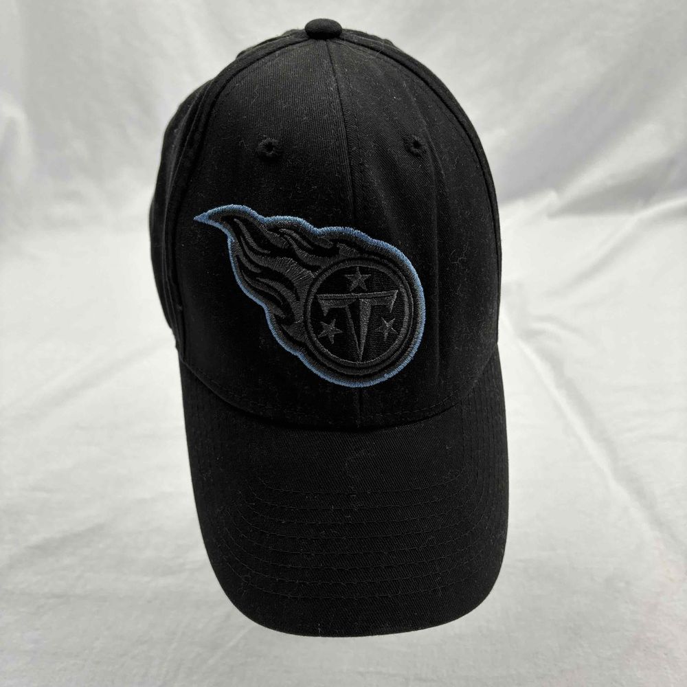 NFL Team Apparel Mens Baseball Cap Hat Black Embroidered Titans Logo One Size